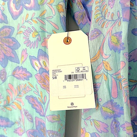 Billabong Daring Heart Maxi Dress | NWT | Blue Boho Long Sleeve | Size S - Picture 7 of 7